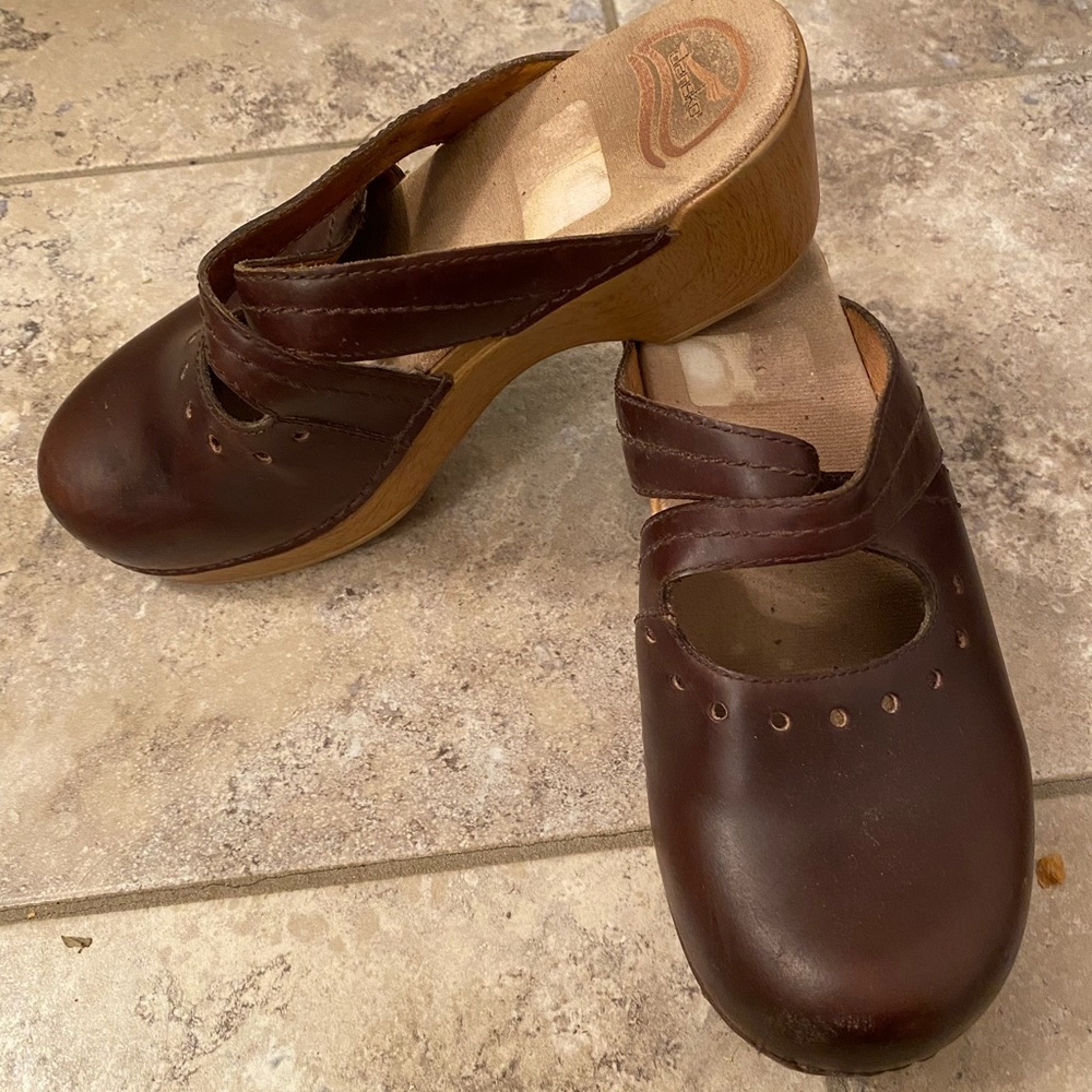 Dansko Women’s Leather Open Back Clog Mule 39